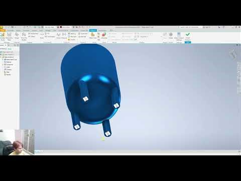 Modeling and load analysis of a metal tank / barrel in Autodesk Inventor