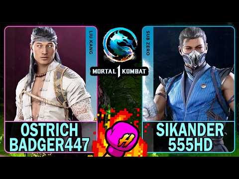MK1 Ostrich Badger447 (LIU KANG) VS Sikander555HD (SUB-ZERO)🥊Mortal Kombat 1🥊4K 60ᶠᵖˢ