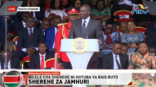 President William Ruto cut short his speech to observe a one-minute silence to honour the sacrifice of late Raila Odinga #JamhuriDay | NTV Kenya