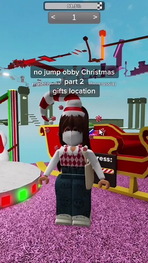 part 2 no jumping obby Christmas #roblox #robloxnojump #роблокс