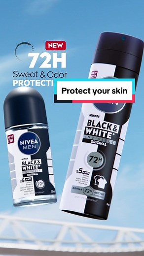 NIVEA MEN Black & White Deodorant - 72 Hour Protection & Anti-Stain