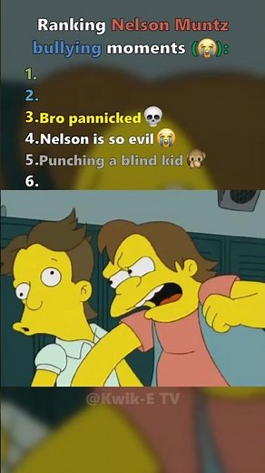 Ranking Nelson Muntz Core Moments! #thesimpsons