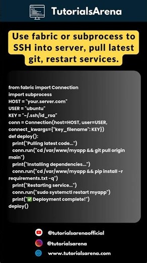 Auto Deploy Script Python | fabric SSH Automation
