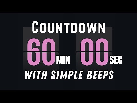 60 Minute Flip Clock Countdown Timer ⏳ | Flip Sounds • Beep Every Minute • Start & End Alarm