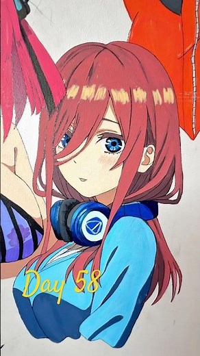Day 58 of My Anime Wall Project: Miku Nakano 🖤The Quintessential Quintuplets #nakanomiku #anime