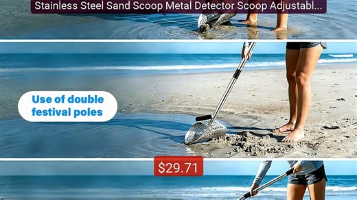 Stainless Steel Sand Scoop Metal Detector Scoop Adjustable Le... -- Amazing Value 2026 | Must Have!