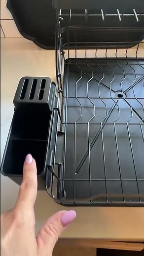 Upgrade your kitchen setup with this two-tier dish drying rack designed to maximize counter space