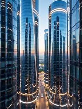 Mirror City 2080 🌆✨ | Futuristic Glass World | Relaxing AI Short