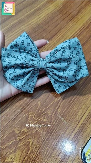 Easy DIY fabric bow 🎀 perfect for frocks & cute hair accessories!#fabricbow #hairaccessories #diybow