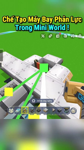 Make a Jet Plane in Mini World! #miniworld #aliengame #shortvideo #shors