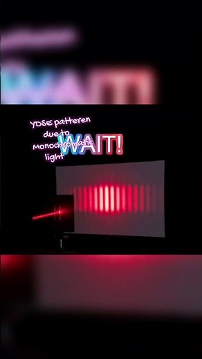 When the monochromatic light in YDSE is changed by white light #YDSE #interference pattern #science