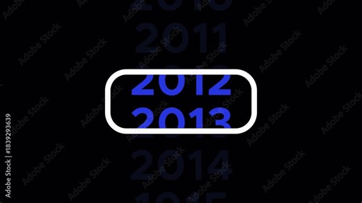 Animated Scrolling Years – Smooth Vertical Timeline Motion 4K