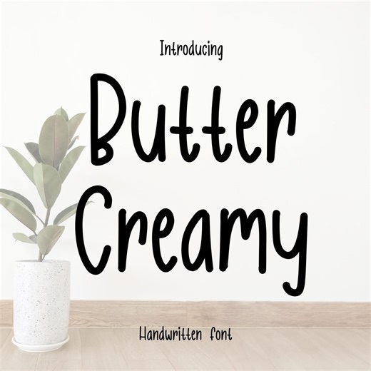 Handwritten Font for Cricut, Butter Creamy Cute Script Font - Etsy