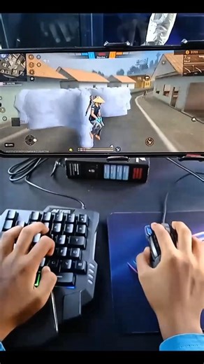 🔥 NO PC ❌ Mobile + Keyboard & Mouse Gameplay ⌨️🖱️📲 | Full Handcam Setup 🔥 | Free Fire Gameplay 🔥