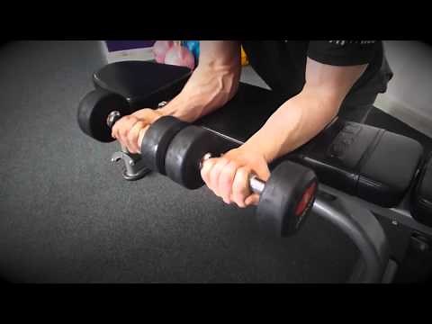 Palms-Up Dumbbell Wrist Curl Over a Bench