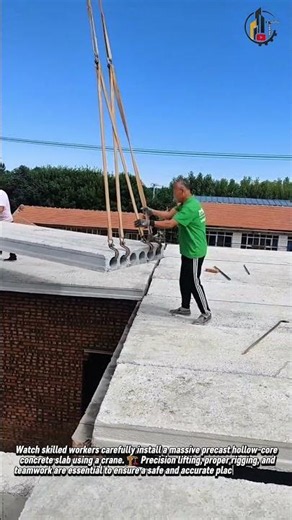 Massive Concrete Slab Installation 🏗️ #Construction #Engineering
