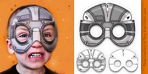3D Halloween Robot Monster Mask