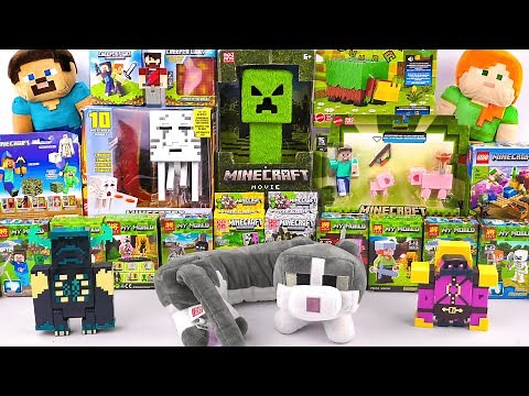 Minecraft Movie Toy Collection Unboxing | Steve Plush | Alex Plush | Fireball Ghast Figure | Creeper
