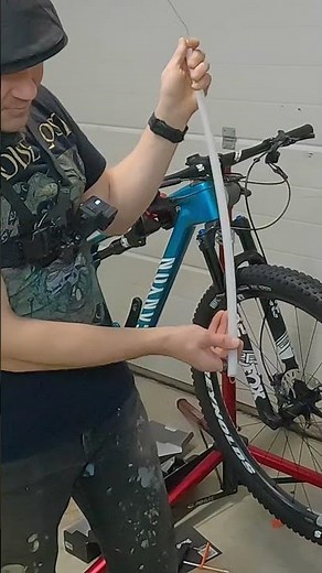 Internal dropper post cable routing tool #mtb #bikemechanic #diy