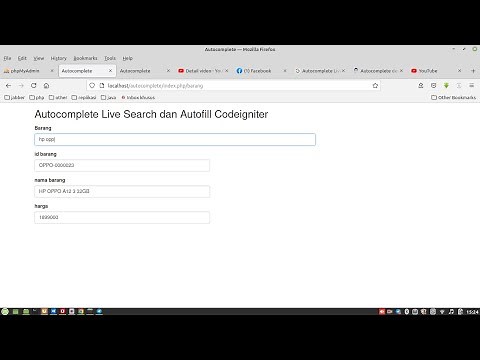 Membuat Autocomplete Live Search dan Autofill Codeigniter , Jquery UI [FULL TUTORIAL]