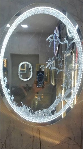Led Lights Touch Sensor Mirrors | Crystal Vanity Mirror | Tree Design Mirror #ledmirror #shorts