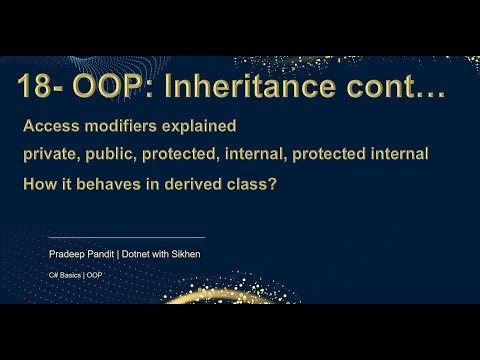Access Modifier in C# | private, public, protected, internal and protected internal Explained