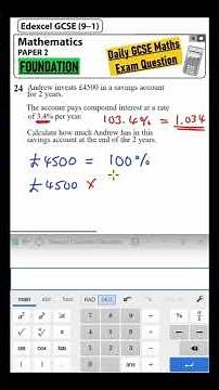 GCSE Maths Foundation - Daily Exam Question - Day 11 (Compound Interest)