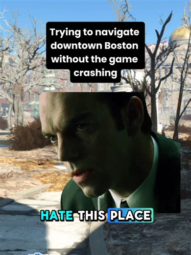 Trying to navigate downtown Boston without the game crashing #fallout4 #fallout