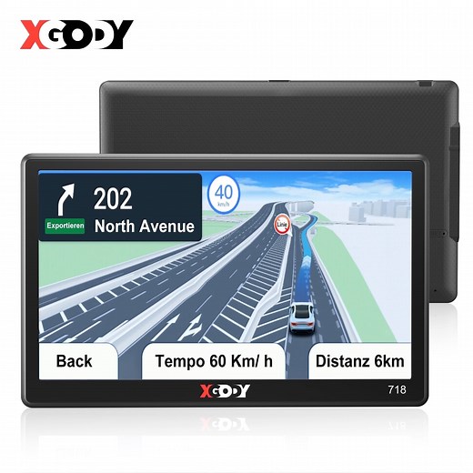 XGODY 7 inch GPS Navigator for Car, Truck GPS,2024 Maps Free Lifetime Map Update Sat Nav GPS with Voice Guidance Speed Camera Warning