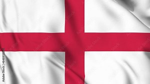 Waving Flag of England video background. Realistic Slow Motion Animation. England flag 4K Loop Motion Graphics. Honoring National holiday like St. George's Day, English heritage, patriotic concept. Stock Video