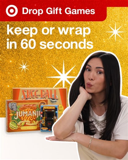 ⏱️ Race against the clock to WRAP OR KEEP last-minute holiday gifts with Haley Pham. THIS is Target Drop Gift Games week 6. 👟🎁 https://tgt.biz/h1yb6L | Target