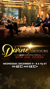 200K views · 1.4K reactions | Tune in this Wednesday, December 11th at 8 & 11p ET to hear this special presentation of the Christmas story and the Divine detours God orchestrated to bring Jesus to earth. Watch exclusively on @TBN or the TBN+ app. | Joel Osteen | Facebook