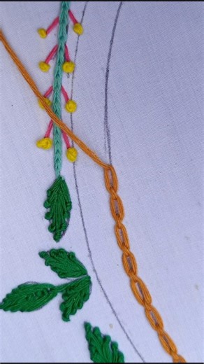 Very Beautiful Chain stitch Embroidery Tutorial for beginners #chainstitch #loopstitch #embroidery