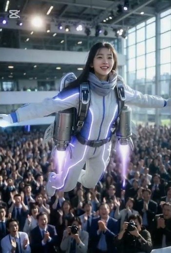 She Just FLEW with a REAL Hydrogen Jetpack! 😱🔥 #futuristic #shorts