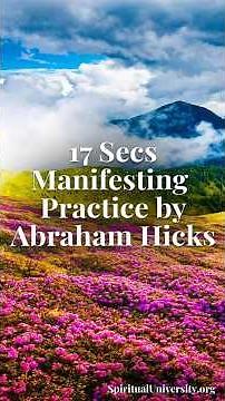 17 Secs Manifesting Practice by Abraham Hicks