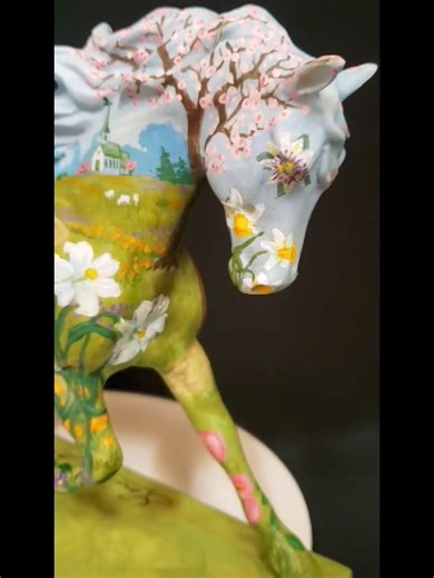 Official Trail of Painted Ponies Artist Lori Musil has created a Custom Pony titled "Easter Excursions," shown in the video here. It is so charming and really captures the spirit of the Easter holiday. This is a one-of-a-kind Custom Pony and has not been made into a figurine, but we thought everyone would enjoy seeing it here. • #TrailofPaintedPonies #PaintedPonies #Easter #EasterBunny #EasterEggs #HappyEaster #EasterArt #Springtime | The Trail of Painted Ponies