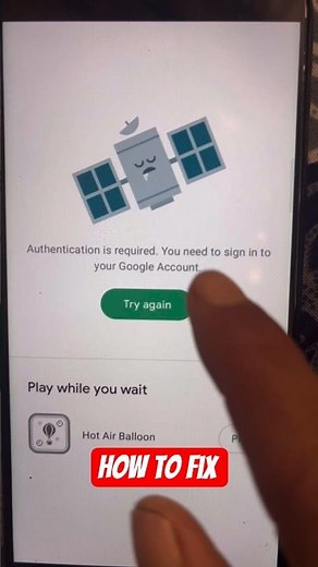 Authentication Is Required | You Need To Sign Into Your Google Account | Google Play Store Error Fix