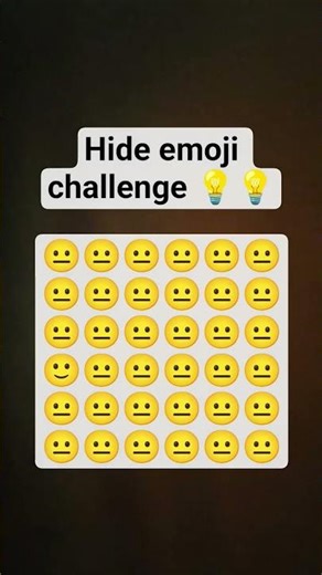 hide emoji challenge 💡💡