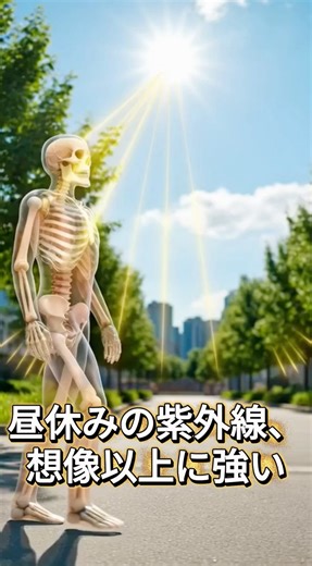What happens inside the skin when exposed to daytime UV rays?