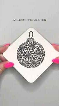 Christmas Ball Zen Doodle Tutorial #art #drawing #inspiration #zentangle #doodle #doodleart #ideas