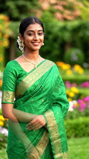 Elegant Green Saree Draping Tutorial | Traditional Style #shorts