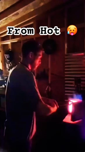 From Hot 🥵, to Coldish 🥶 #metalworking #knifemakingtutorial