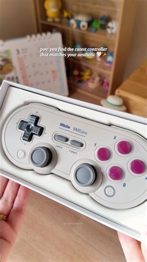 8BitDo SN30 controller 🎮🤍 #cosydesksetup #8bitdo