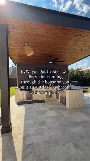 Regal Pools | Houston Pool Builder on Instagram: "SEND this to someone who needs an outdoor bathroom asap!"