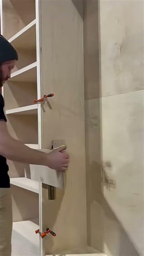 Simple Wooden Cabinet Making and Installation #shorts