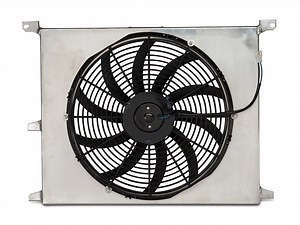 SR Performance Mustang Universal 16-Inch High Performance Slim Electric Radiator Fan with Shroud 525039 (Universal; Some Adaptation May Be Required) - Free Shipping