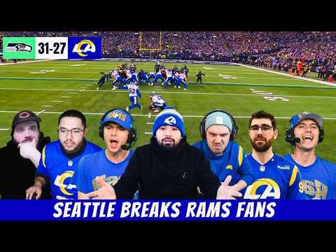 Rams Fans CRASH OUT 😭 Seahawks Destroy Rams in NFC Championship