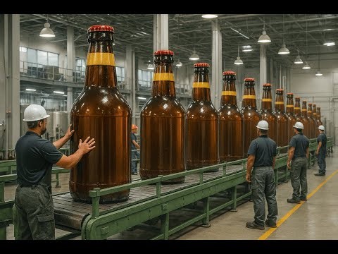 Inside the Beer Factory — How Giant Beer Bottles Are Made (Full Manufacturing Process)