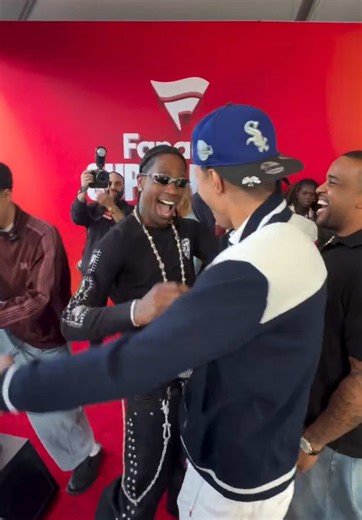 #Tota and #TravisScott connect at the Fanatics #SuperBowl event ⚡️ | travis scott super bowl