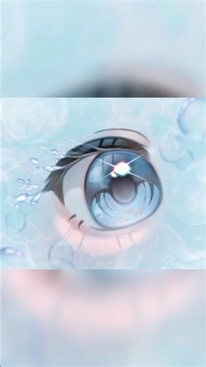 in Blue 🌊✨ | Eye Rendering #ArtProcess #ArtTimelapse #WaterDroplets #EyeRendering #short